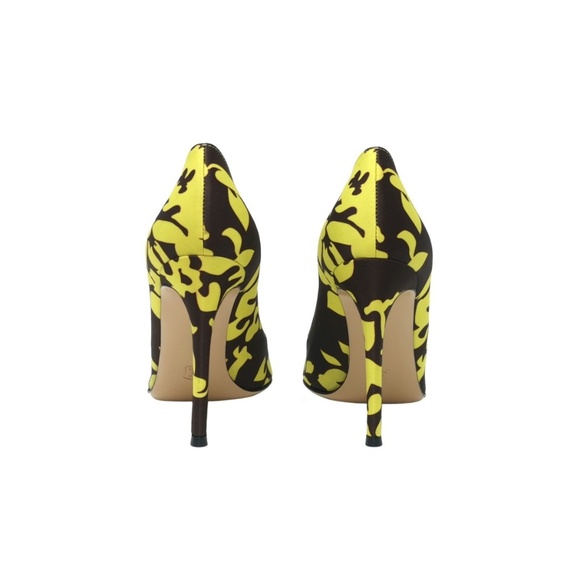 Gianvito Rossi x Mary Katrantzou Lisa Yellow Rosario Satin - 37 - Picture 7 of 7